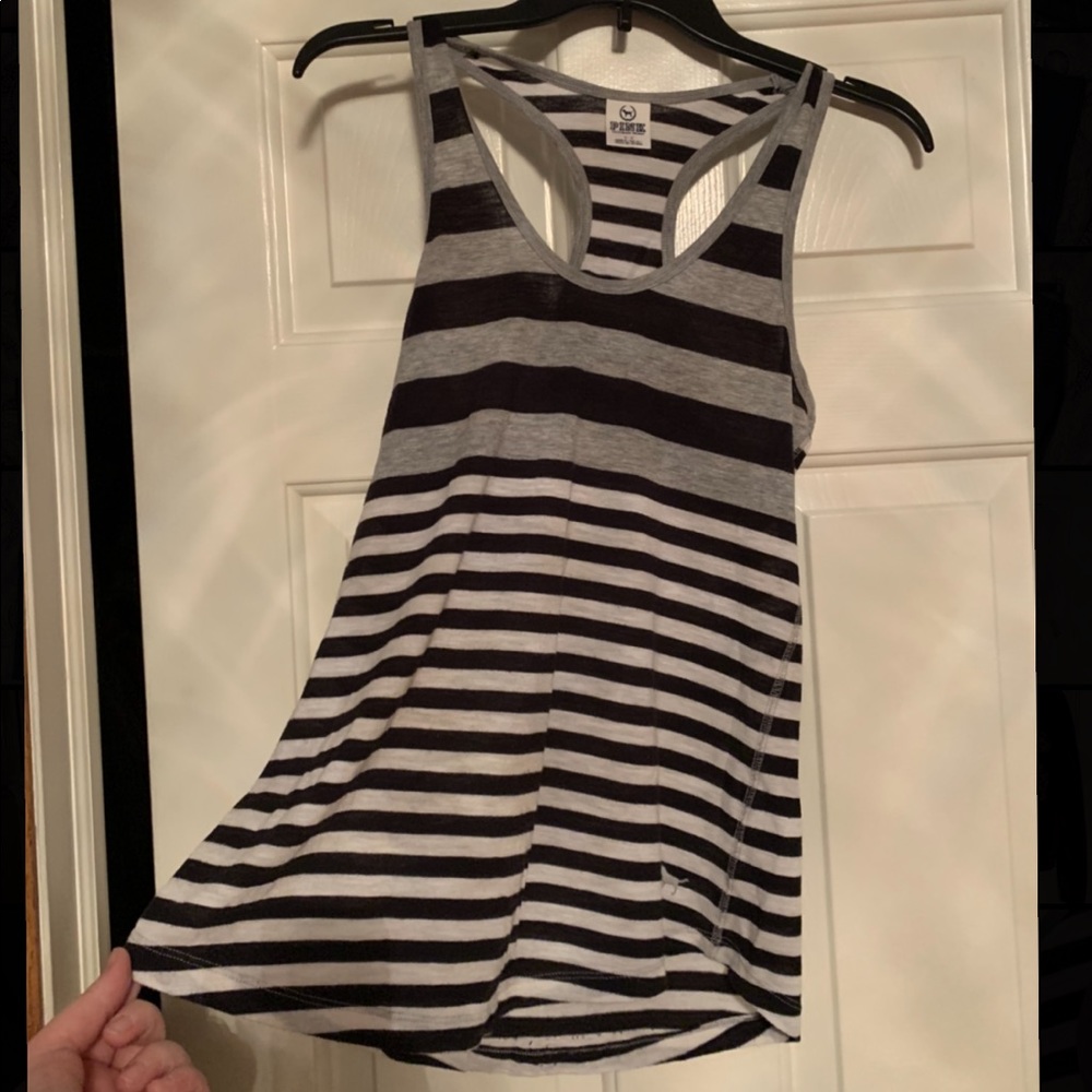 Pink Razorback Striped Tank Top